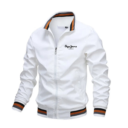 Chaqueta bomber impermeable Loom & Soul para hombre – Abrigo rompevientos con cuello alto
