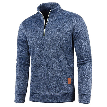 Sudadera con capucha y cremallera de cuello alto para hombre WHWR – Sudadera informal de primavera y otoño