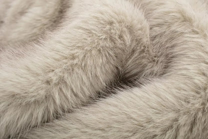 HH LuxeFur™ Chaqueta con solapa de piel sintética – Elegancia y calidez para otoño e invierno de 2025
