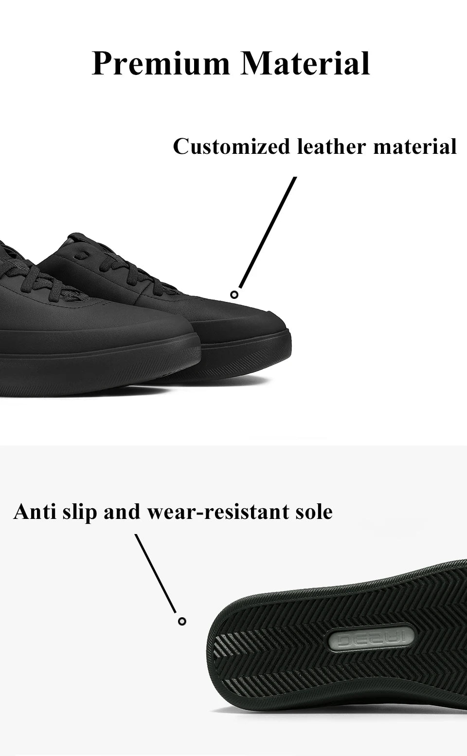 Desai™ DS3097 Zapatos casuales de cuero para hombre – Zapatillas deportivas ligeras y transpirables de suela blanda