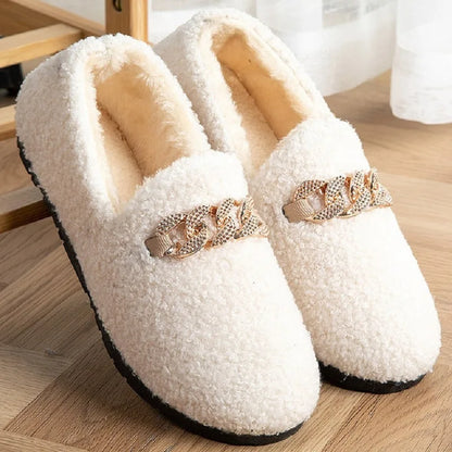 Pantuflas de invierno de pana Rollstep™ – Planos interiores cálidos con forro polar para hombres y mujeres
