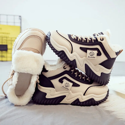 Zapatillas de plataforma de caña alta de algodón cálido para mujer Loom & Soul