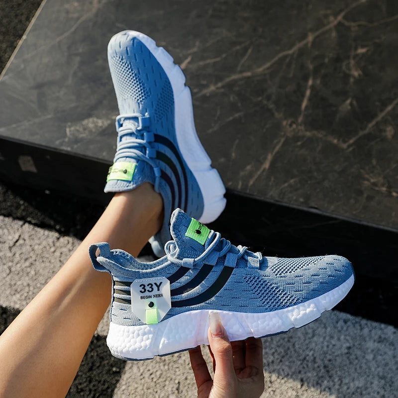 Zapatillas de Malla con Cordones para Hombre – Calzado Informal Ligero y Transpirable para Caminar