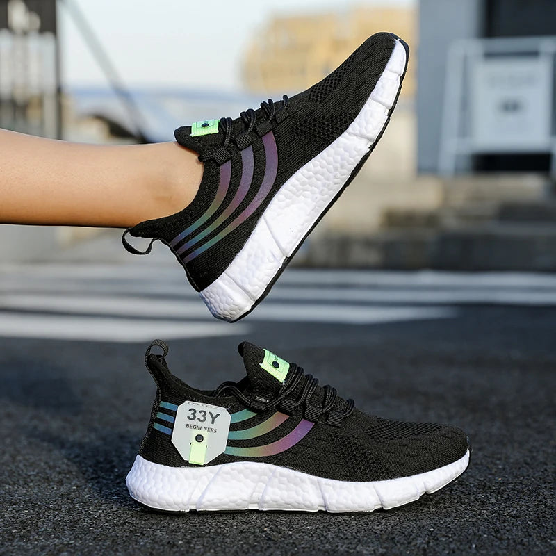 Zapatillas de Malla con Cordones para Hombre – Calzado Informal Ligero y Transpirable para Caminar