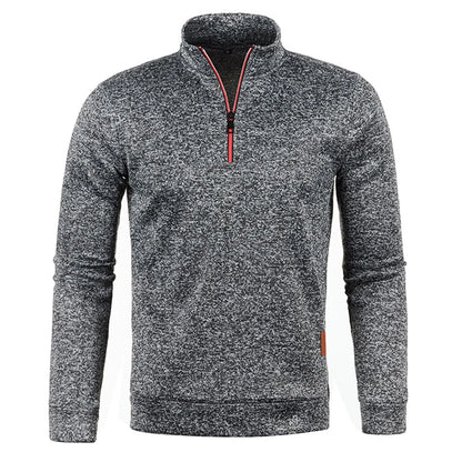 Sudadera con capucha y cremallera de cuello alto para hombre WHWR – Sudadera informal de primavera y otoño