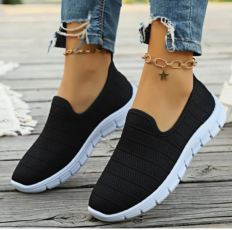 Zapatillas sin cordones AirFlex – Zapatos cómodos ligeros de malla para mujer | Calzado transpirable casual para uso diario