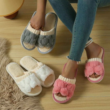 Cozy Plush Home Slippers – Soft Warm Comfort Slides