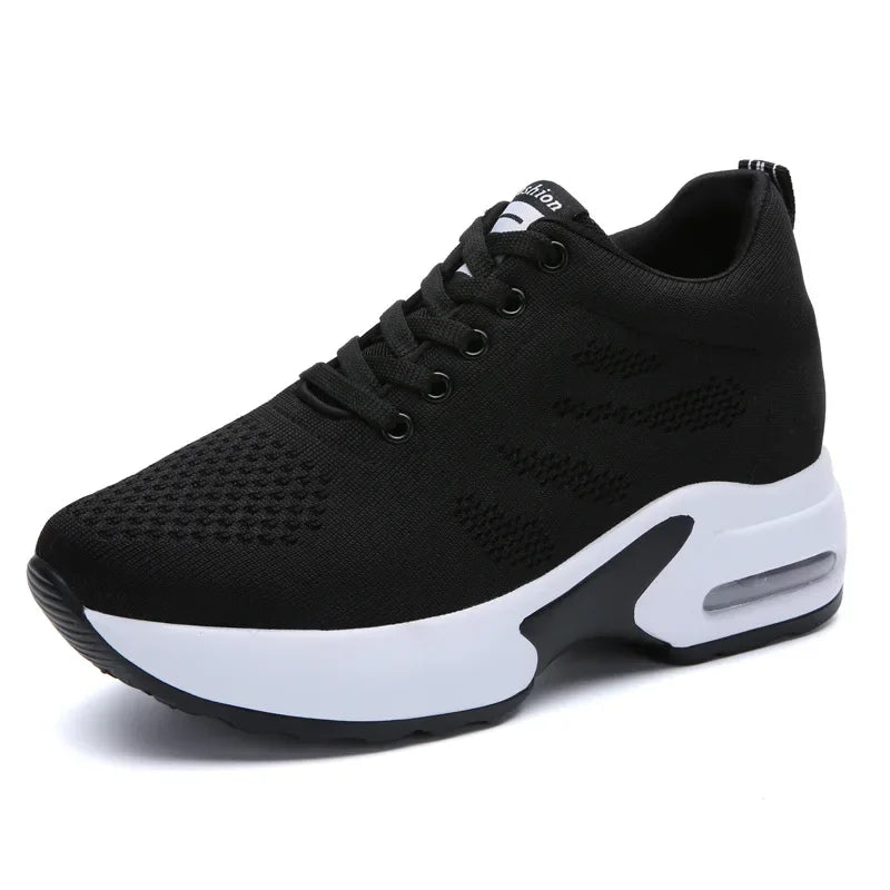 Chaussures de sport compensées pour femmes Loom & Soul – Baskets respirantes à talon compensé