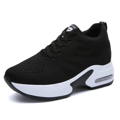Chaussures de sport compensées pour femmes Loom & Soul – Baskets respirantes à talon compensé