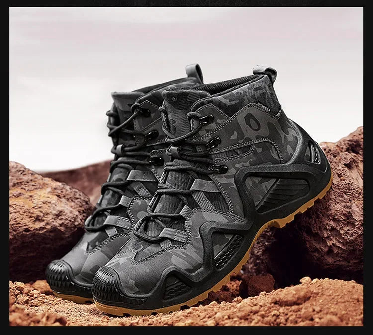 Zapatillas de senderismo Oxford para hombre – Botas deportivas de lona impermeables, antideslizantes Tallas 39–46