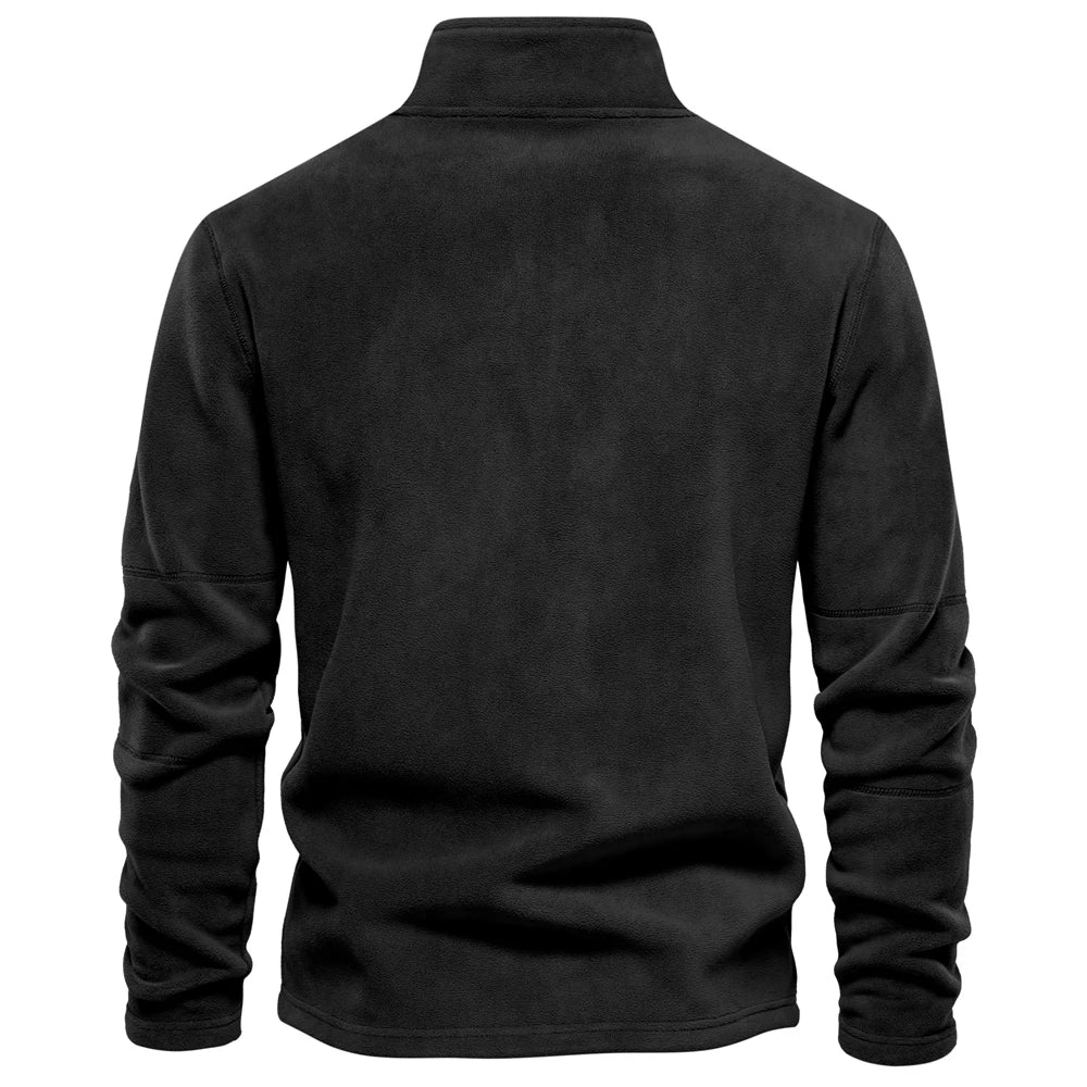 Polaire épaisse pour homme AIOPESON – Sweat d'hiver à col rabattu