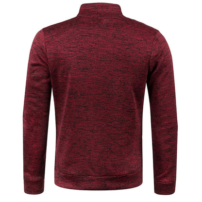 Sudadera con capucha y cremallera de cuello alto para hombre WHWR – Sudadera informal de primavera y otoño