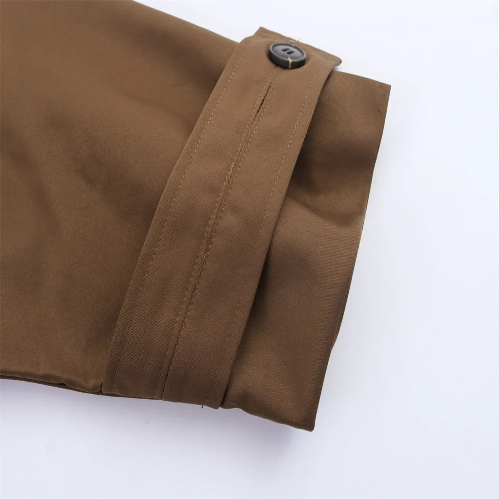 Chaqueta con capucha y solapa EleganceEase™: estilo otoñal atemporal, confianza sin esfuerzo