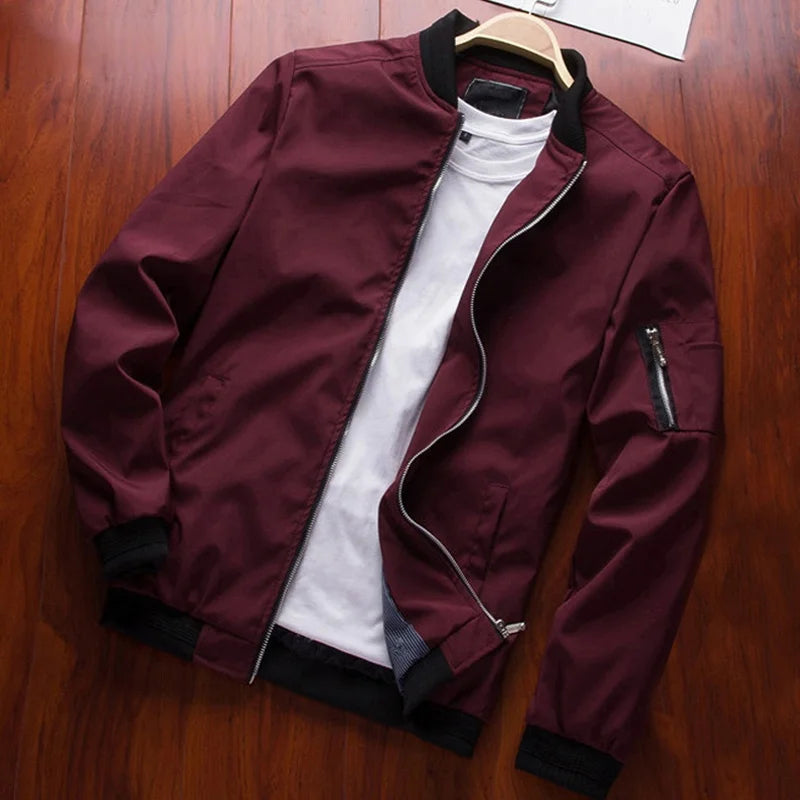 Chaqueta Bomber Slim Fit para Hombre Loom & Soul – Cortavientos Ligero Tipo Béisbol