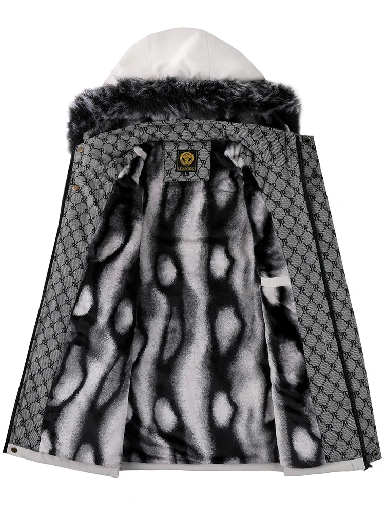 Veste à capuche en coton Loom & Soul pour homme – Manteau d'hiver rembourré chaud et coupe-vent