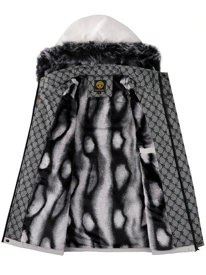 Veste à capuche en coton Loom & Soul pour homme – Manteau d'hiver rembourré chaud et coupe-vent