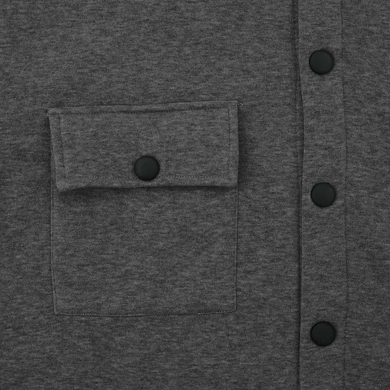 Veste d'hiver en polaire à revers Loom & Soul pour homme – Manteau ajusté à boutonnage simple