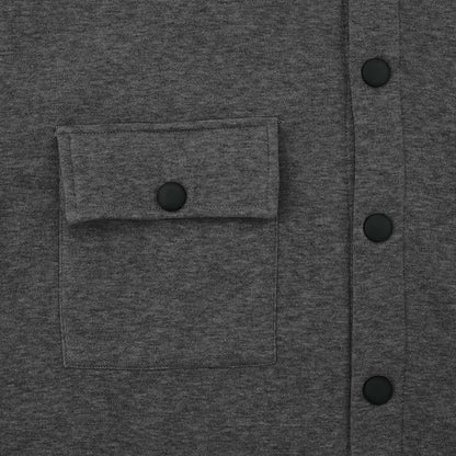 Veste d'hiver en polaire à revers Loom & Soul pour homme – Manteau ajusté à boutonnage simple