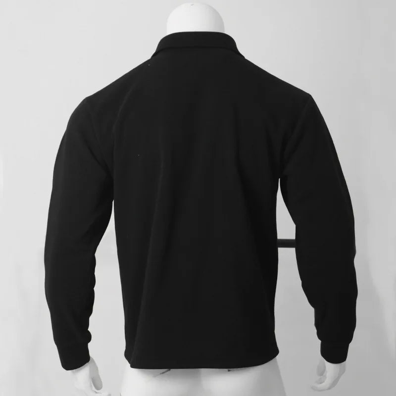 Veste d'hiver en polaire à revers Loom & Soul pour homme – Manteau ajusté à boutonnage simple