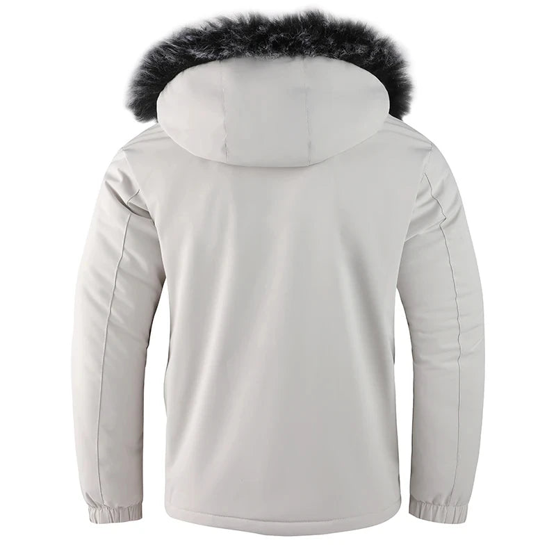 Veste à capuche en coton Loom & Soul pour homme – Manteau d'hiver rembourré chaud et coupe-vent
