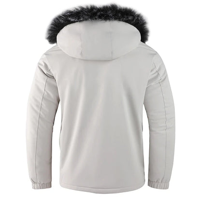 Veste à capuche en coton Loom & Soul pour homme – Manteau d'hiver rembourré chaud et coupe-vent