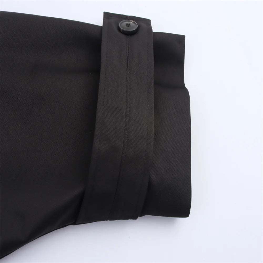 Chaqueta con capucha y solapa EleganceEase™: estilo otoñal atemporal, confianza sin esfuerzo