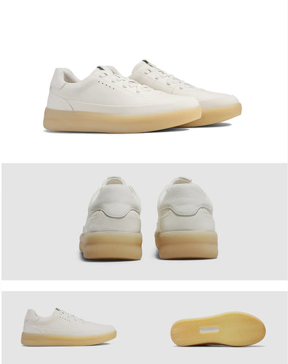 Desai™ DS3097 Zapatos casuales de cuero para hombre – Zapatillas deportivas ligeras y transpirables de suela blanda