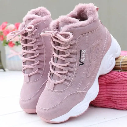 LEDP™ Zapatillas de Calle Cálidas para Mujer – Botines de PU que Aumentan la Estatura con Plantilla Suave de EVA