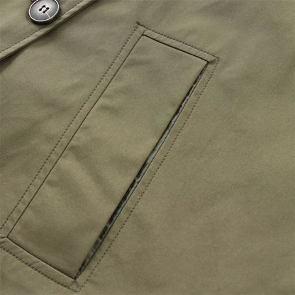 Chaqueta con capucha y solapa EleganceEase™: estilo otoñal atemporal, confianza sin esfuerzo