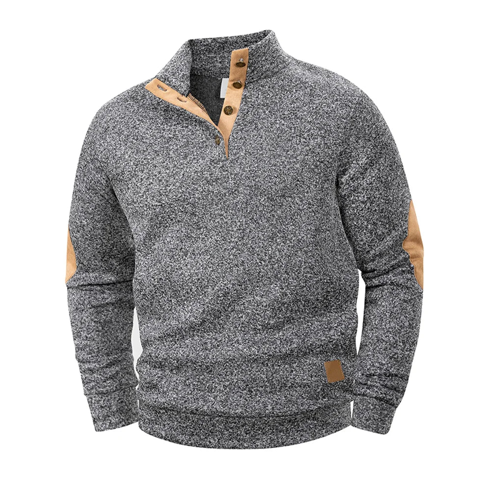 Jersey de cuello alto sin mangas para hombre – Chaleco informal de punto ligero