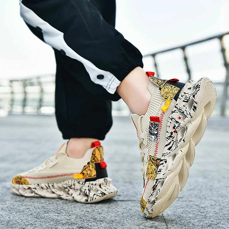 Zapatillas deportivas transpirables de malla para hombre – Zapatillas deportivas informales ligeras para correr