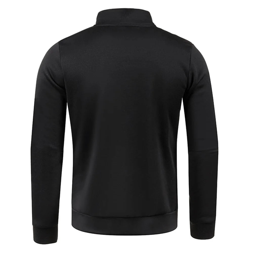 Sudadera con capucha y cremallera de cuello alto para hombre WHWR – Sudadera informal de primavera y otoño