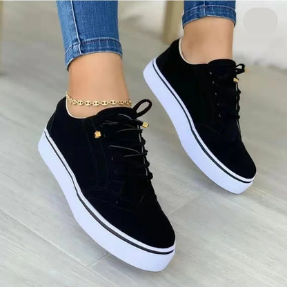 Zapatillas Bajas Vulcanizadas para Mujer Loom & Soul – Zapatos Planos Casuales Versátiles