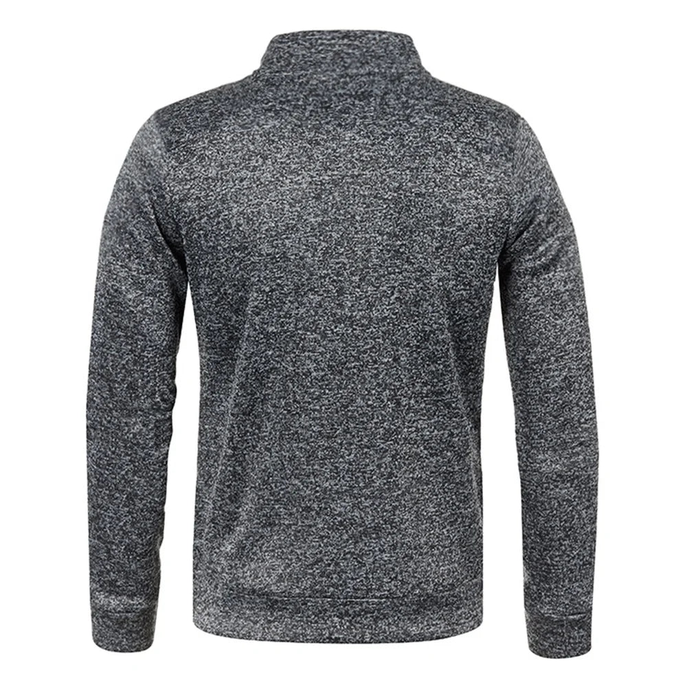 Sudadera con capucha y cremallera de cuello alto para hombre WHWR – Sudadera informal de primavera y otoño