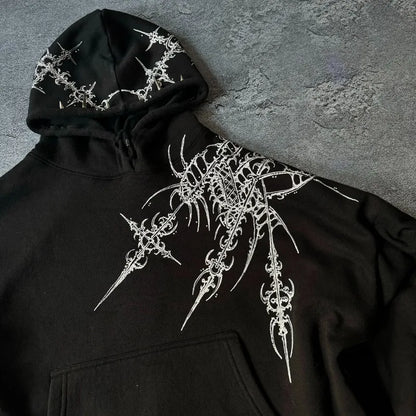 Sudadera con capucha hip-hop para hombre BiggOrange – Sudadera extragrande de algodón estilo urbano
