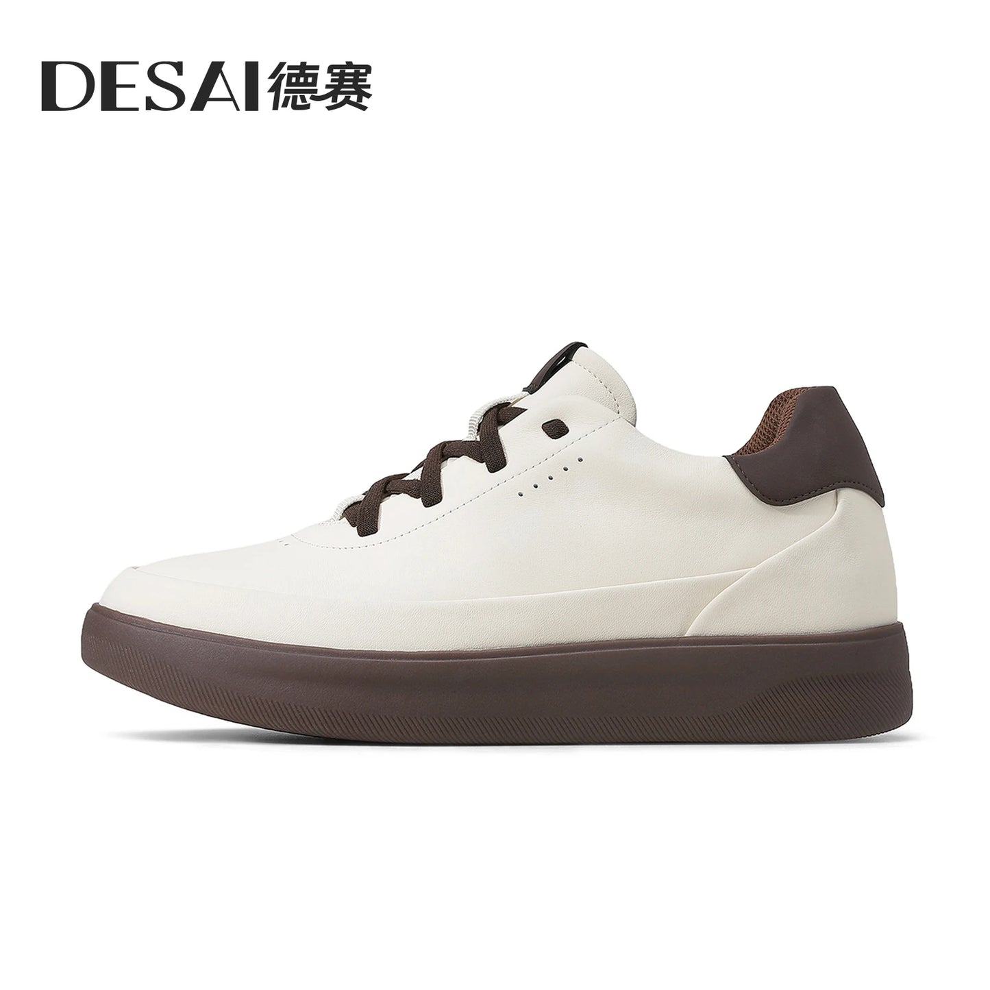 Desai™ DS3097 Zapatos casuales de cuero para hombre – Zapatillas deportivas ligeras y transpirables de suela blanda