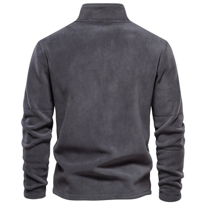 Polaire épaisse pour homme AIOPESON – Sweat d'hiver à col rabattu