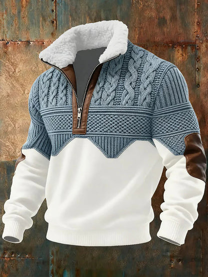 Sudadera Estampada Digital para Hombre Corte Ajustado – Jersey Urbano de Invierno
