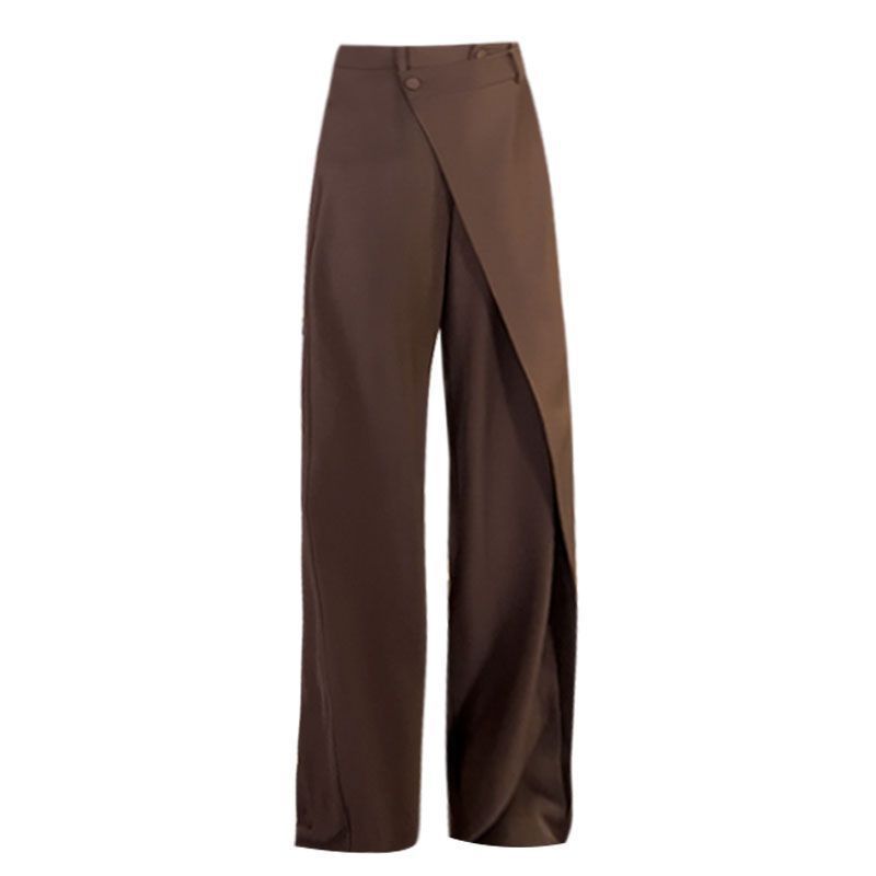 Pantalon large irrégulier Loom & Soul™ – Pantalon ample taille haute pour femme