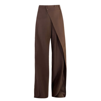 Pantalon large irrégulier Loom & Soul™ – Pantalon ample taille haute pour femme