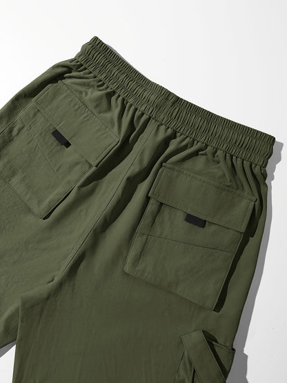 Pantalones cargo de mujer con cordón ajustable – Corte casual urbano con múltiples bolsillos