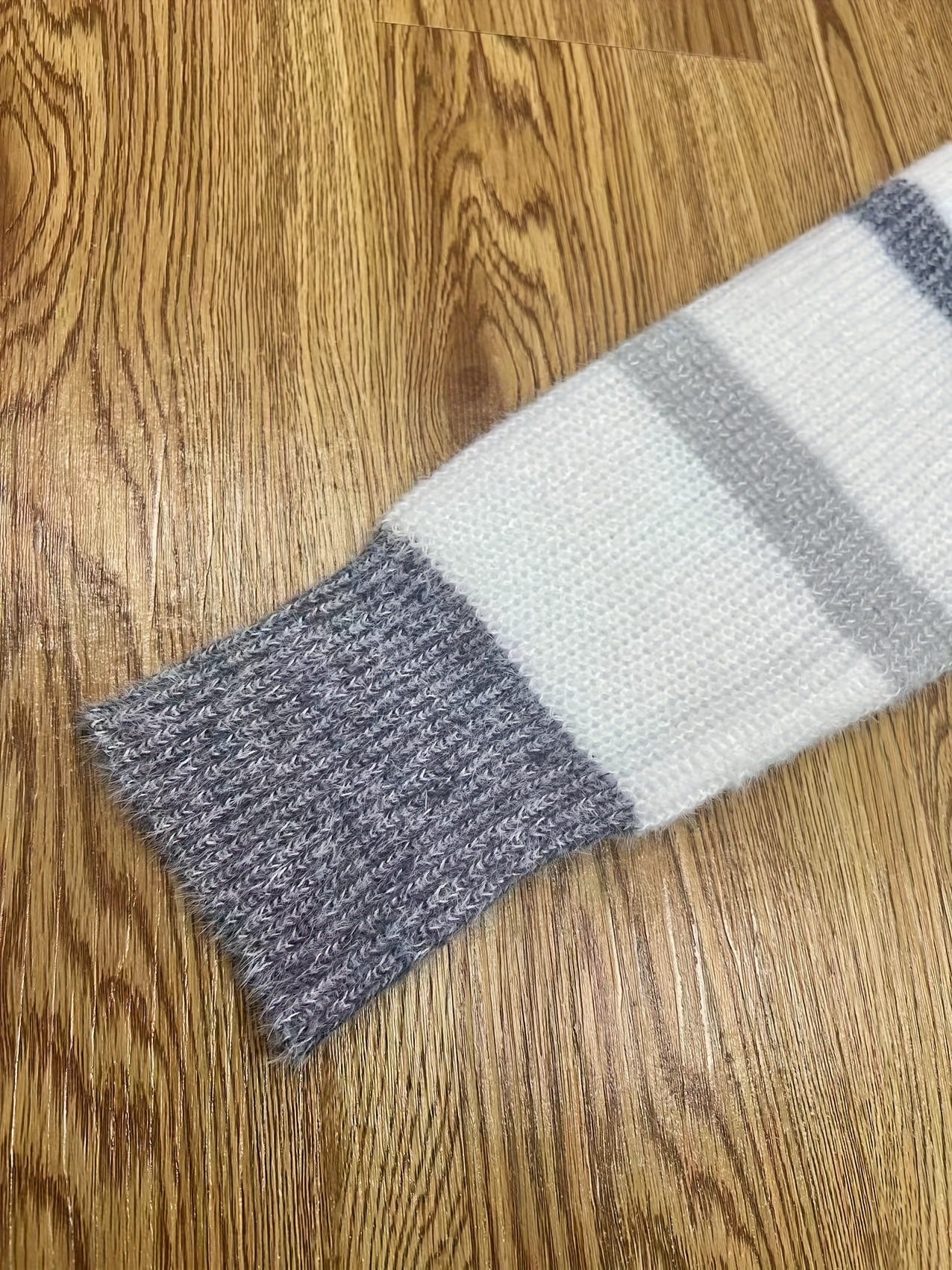 Suéter de felpa con bloques de color para mujer – Sudadera de vellón suave para otoño/invierno