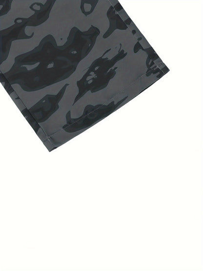 Men’s Camouflage Cargo Pants – Loose-Fit Multi-Pocket Outdoor Trousers