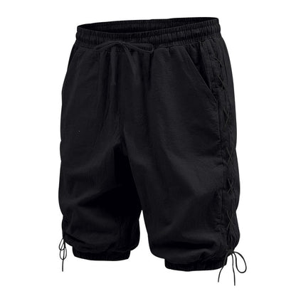 Men’s Linen Drawstring Shorts – Relaxed Streetwear Summer Fit