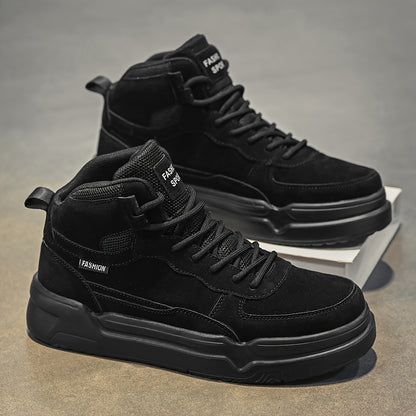 Zapatillas de deporte urbanas de caña alta para hombre – Zapatillas deportivas con cordones