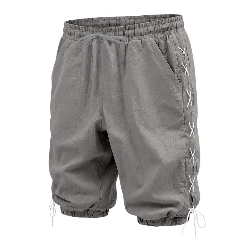Men’s Linen Drawstring Shorts – Relaxed Streetwear Summer Fit