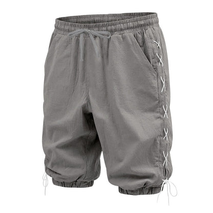 Men’s Linen Drawstring Shorts – Relaxed Streetwear Summer Fit