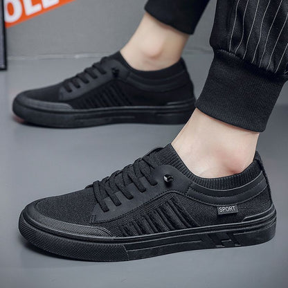 Zapatillas de skateboard Loom & Soul™ para hombre – Zapatillas deportivas bajas informales con forro de malla transpirable y suela duradera inyectada