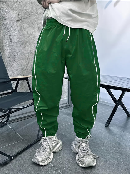 Pantalones de Jogging Holgados de Hombre con Cordón – Transpirables Informales para Exteriores