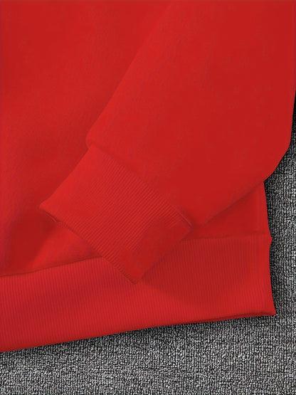 Men’s Printed Crewneck Sweatshirt – Trendy Casual Street Pullover